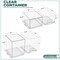 Sorbus Acrylic Storage Containers with Pull-Out Drawers - 2 Pack, 4.4” and 7.6” Stackable Storage Bins Set